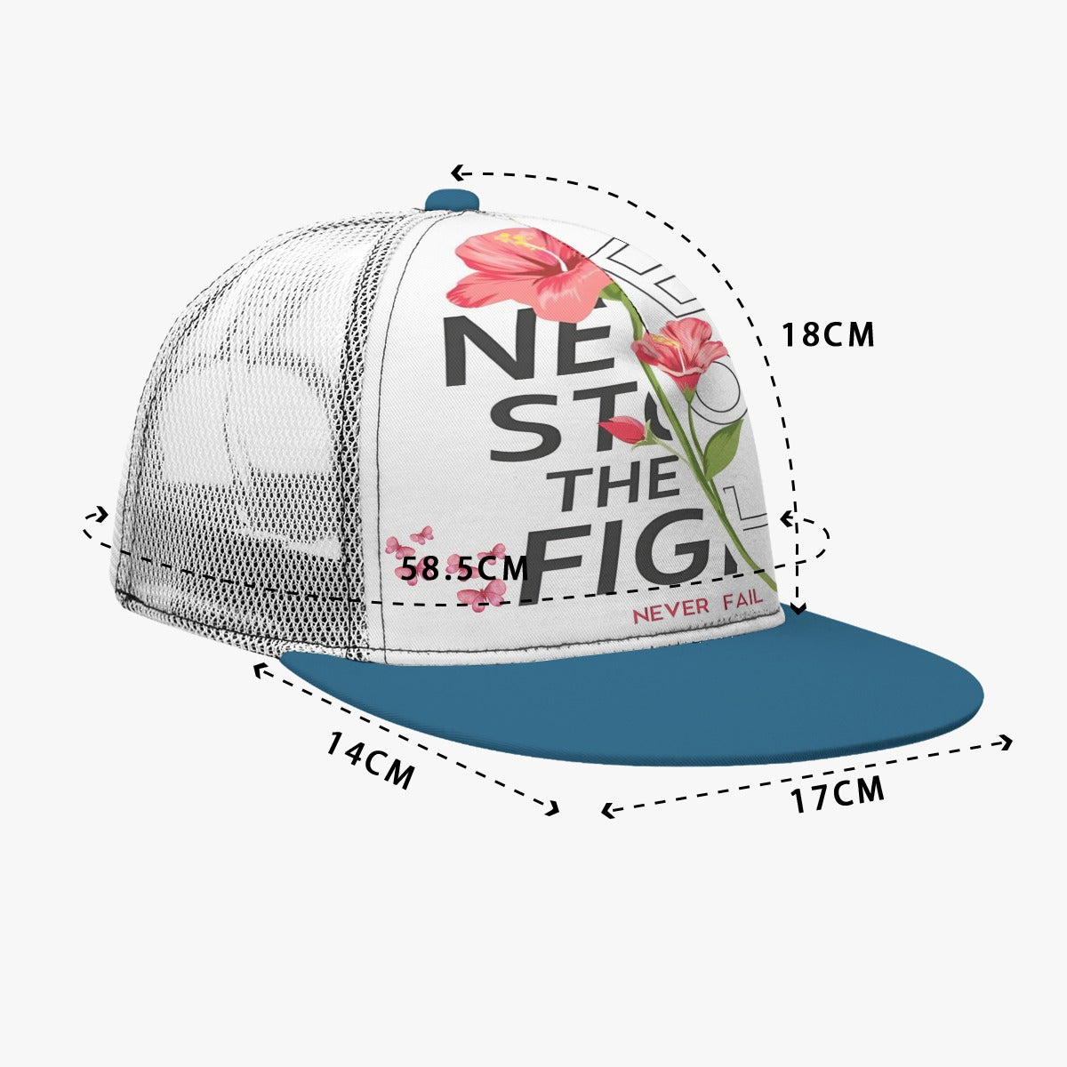🧢 Classic Flat-Brimmed Mesh Cap 🧢