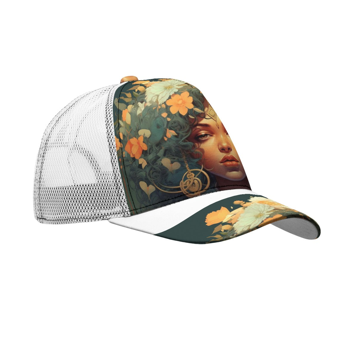 🧢 Curved Brim Mesh Snapback Cap 🧢