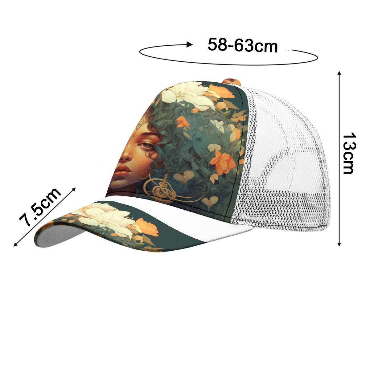 🧢 Curved Brim Mesh Snapback Cap 🧢