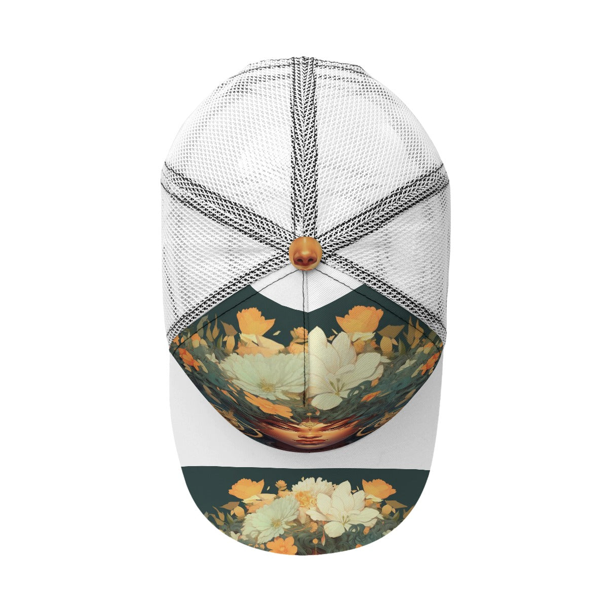 🧢 Curved Brim Mesh Snapback Cap 🧢