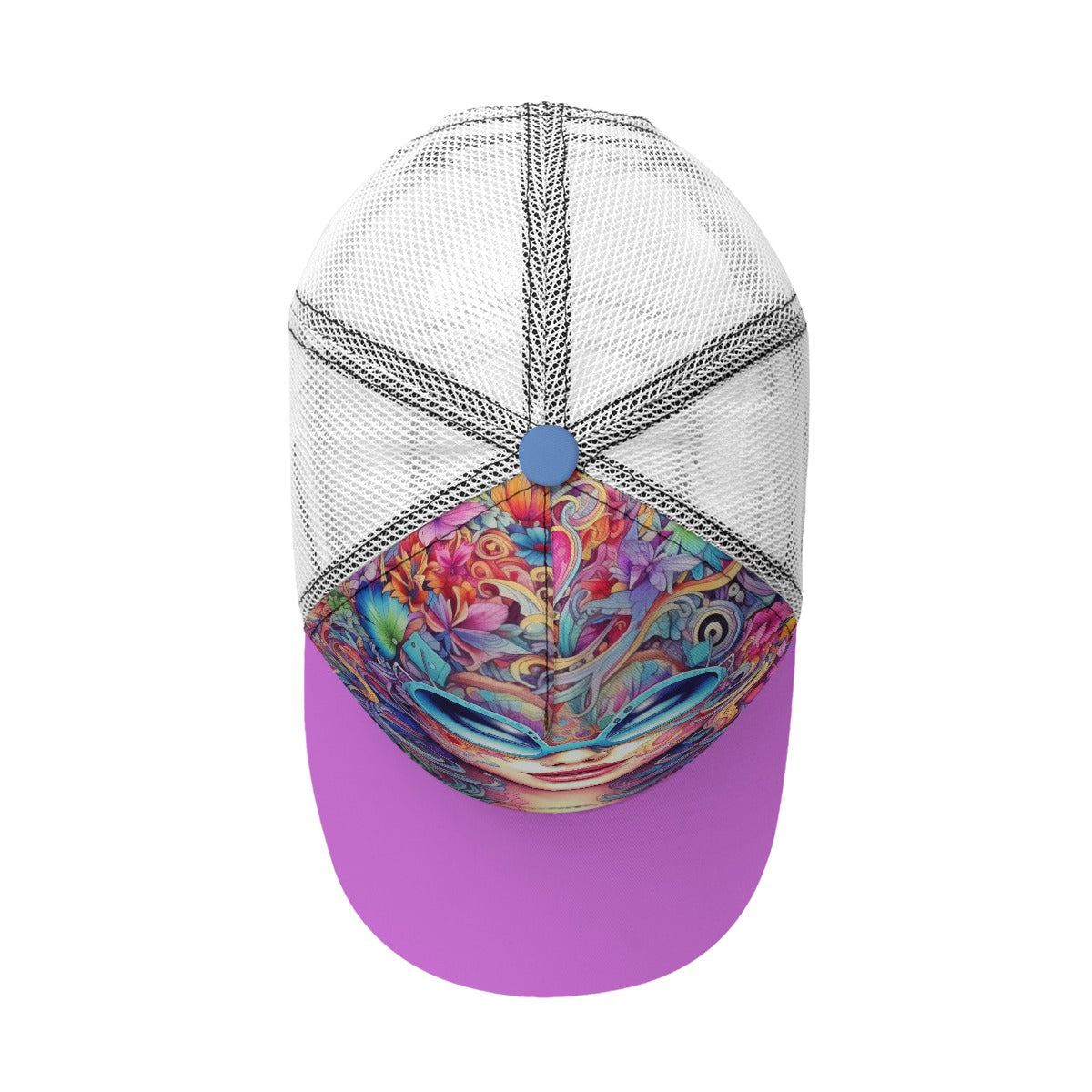 🎨 Psychedelic Diva Trucker Hat 🧢💜