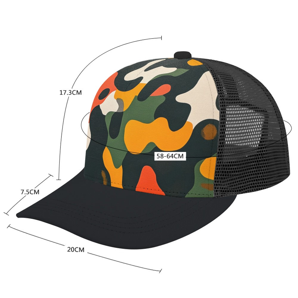 🔥 Trendy Camo Mesh Trucker Cap – Bold Urban Style🧢