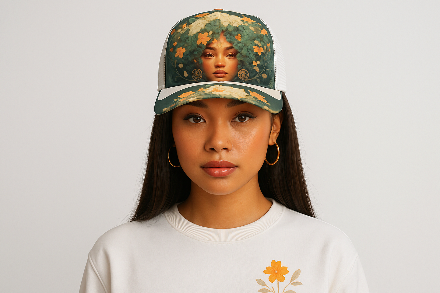 🧢 Curved Brim Mesh Snapback Cap 🧢