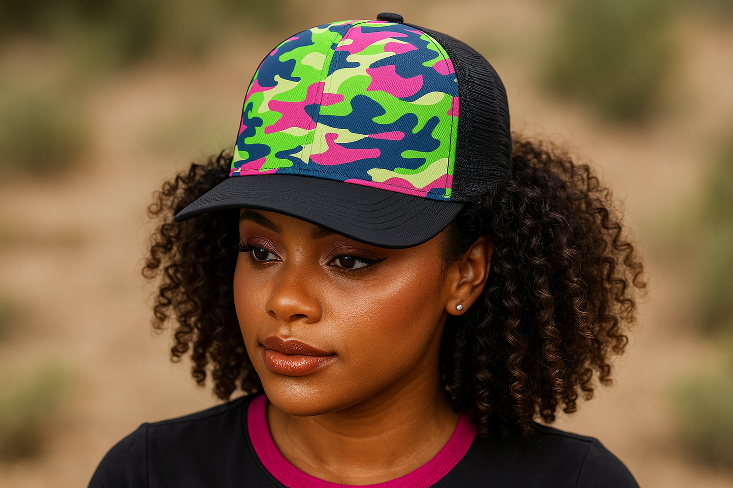Baseball Cap Bent glue rear hollow (multi-color optional)