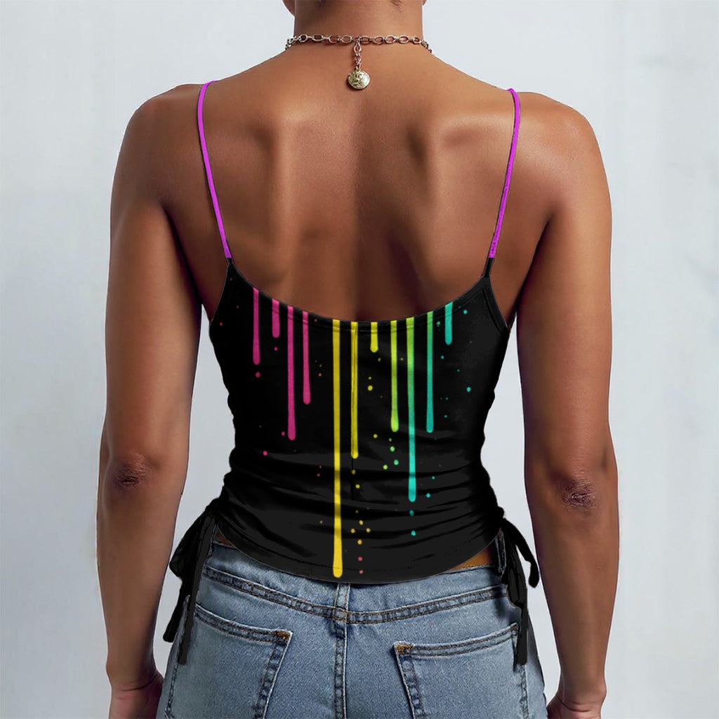 All-over Print Drawstring Camisole