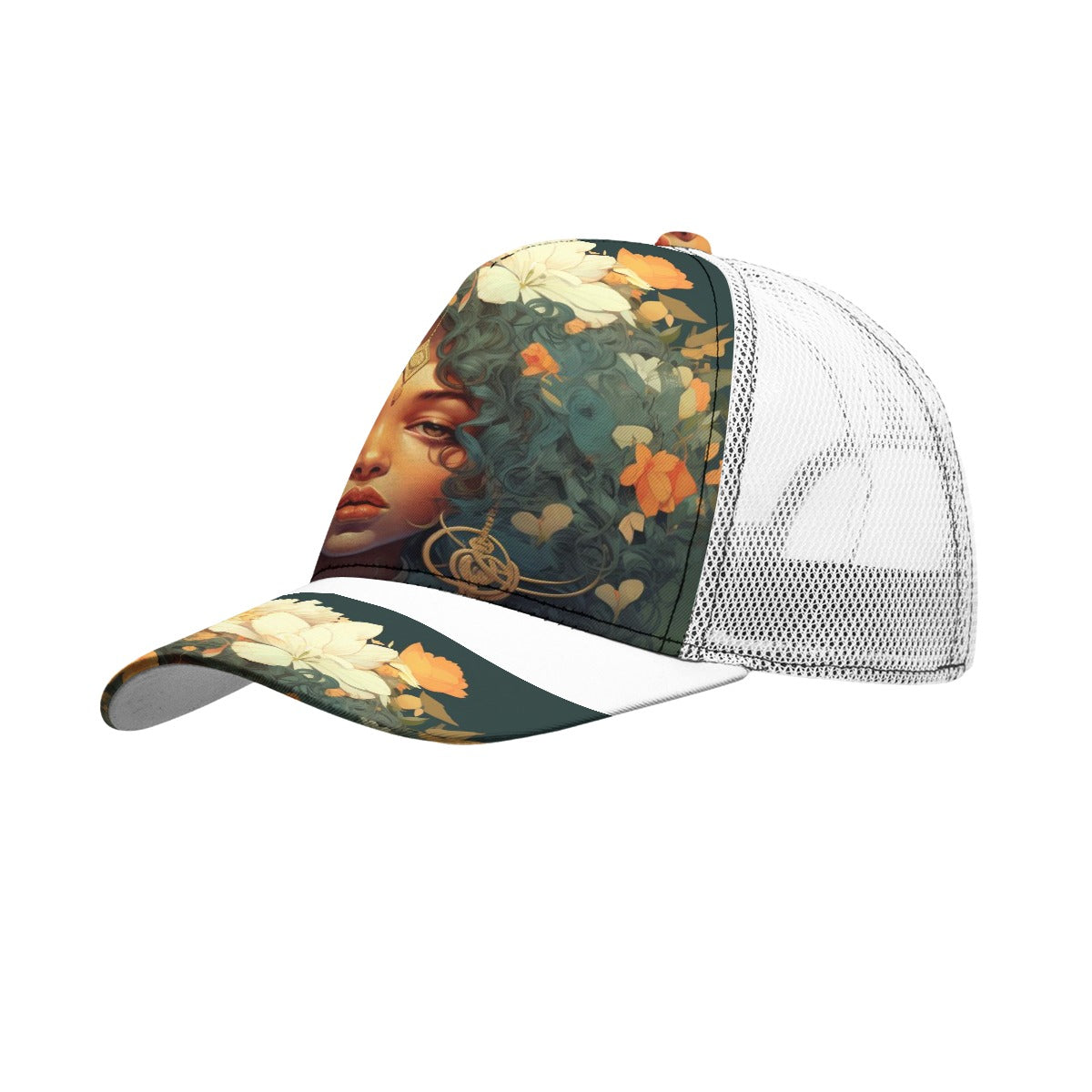 🧢 Curved Brim Mesh Snapback Cap 🧢