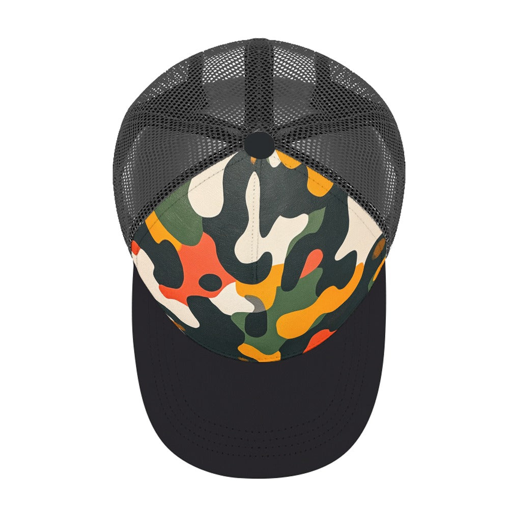 🔥 Trendy Camo Mesh Trucker Cap – Bold Urban Style🧢