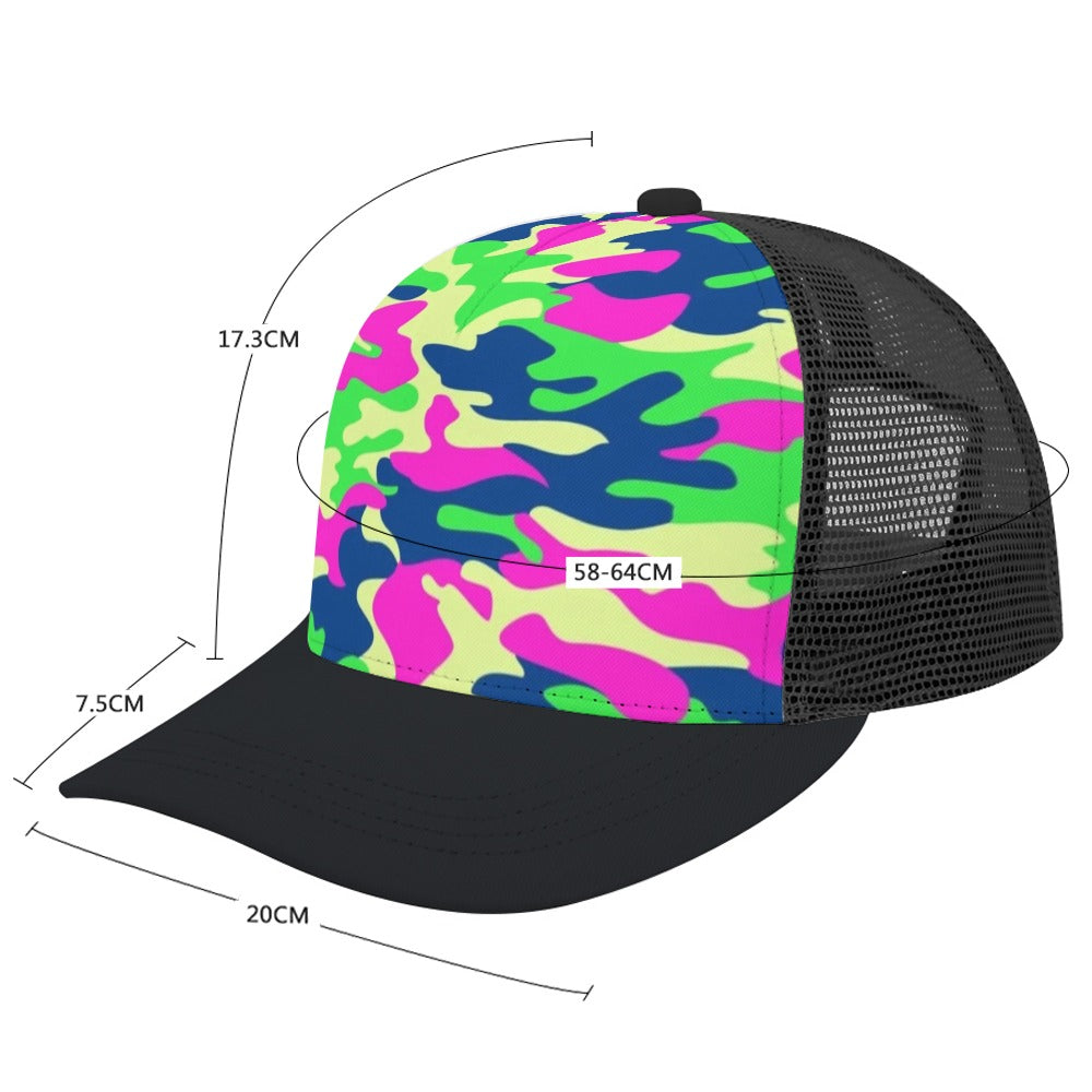 Baseball Cap Bent glue rear hollow (multi-color optional)