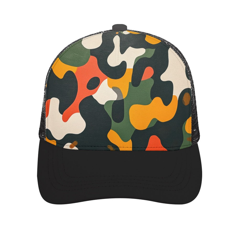 🔥 Trendy Camo Mesh Trucker Cap – Bold Urban Style🧢